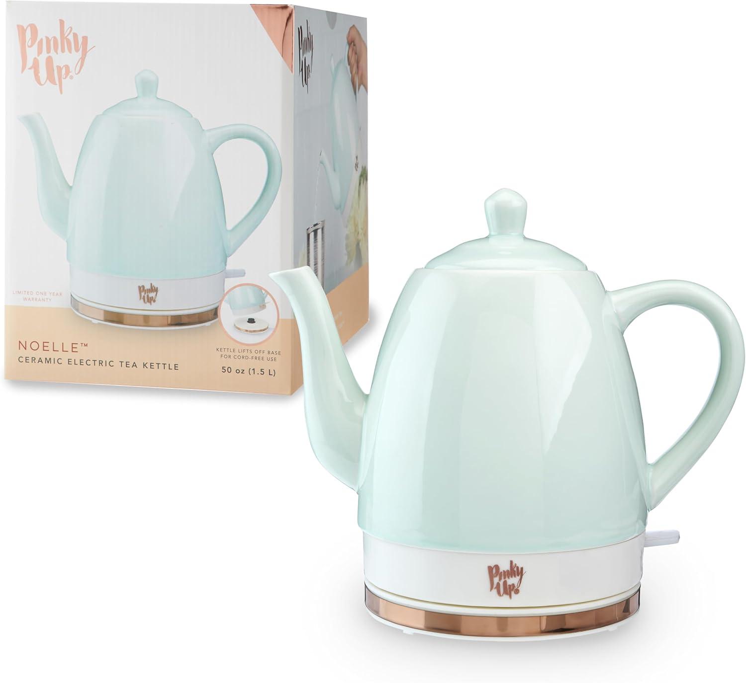 Pinky Up Noelle Ceramic Electric Tea Kettle