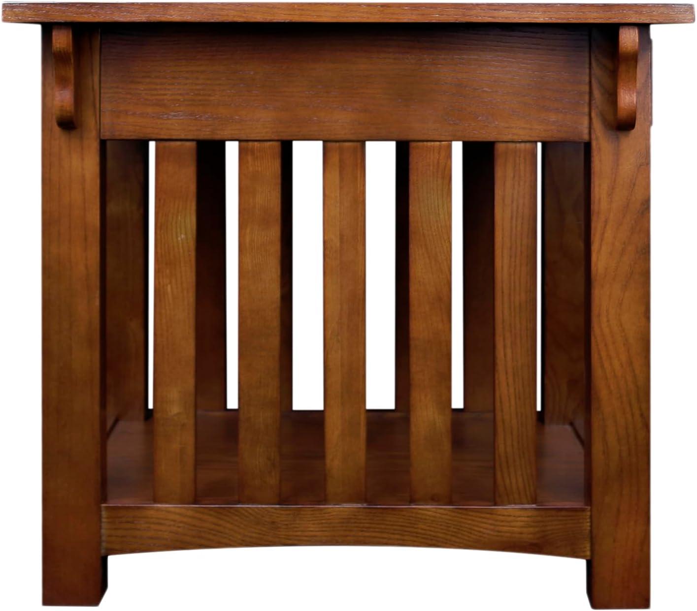 Leick Home Mission Impeccable End Table in Medium Oak