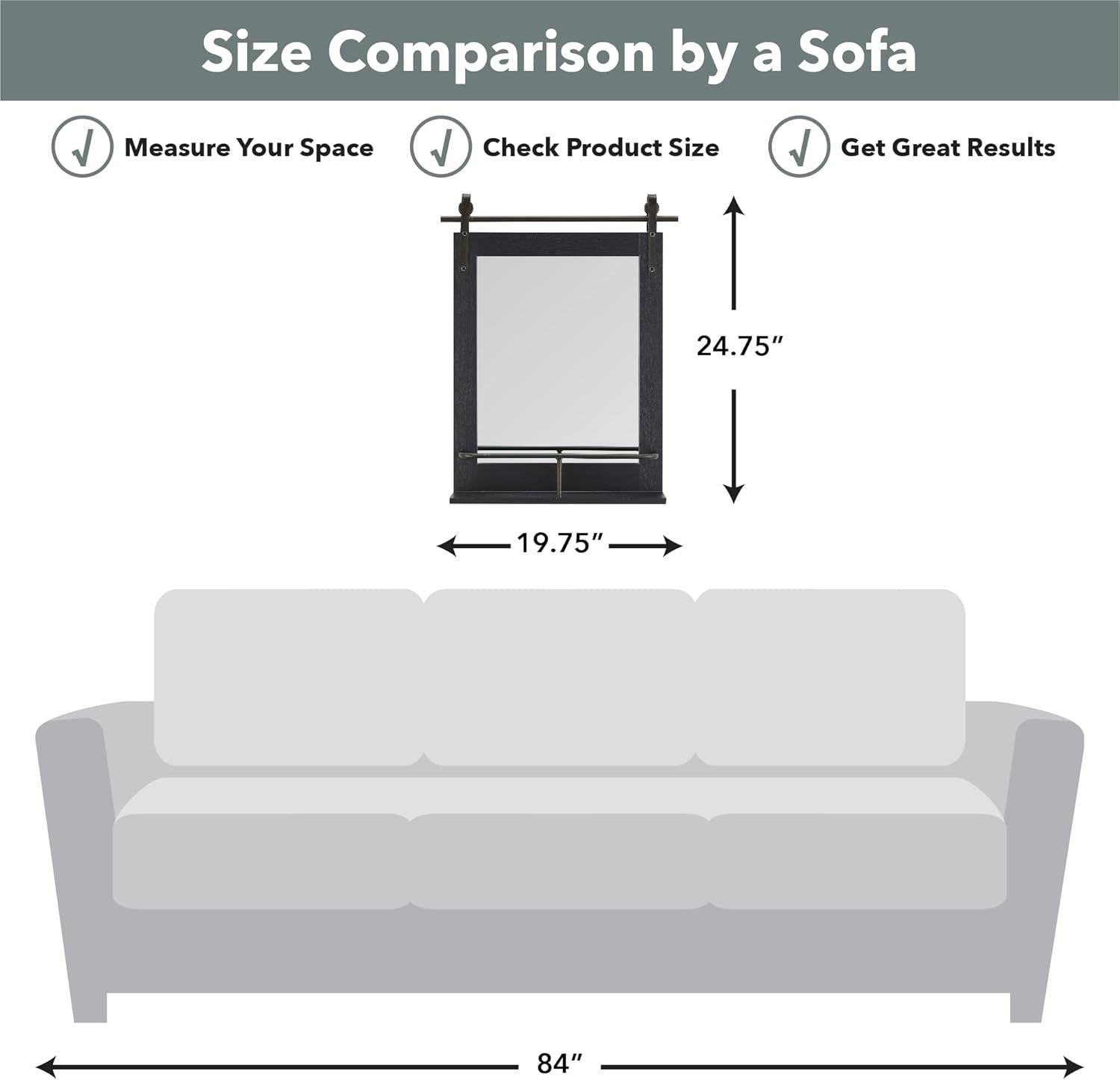 Joss & Main Enora Wood Mirror with Shelves