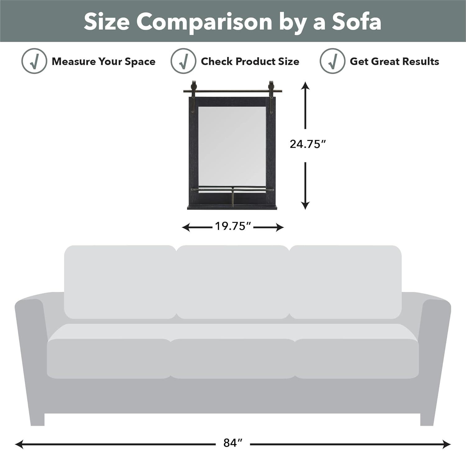 Joss & Main Enora Wood Mirror with Shelves
