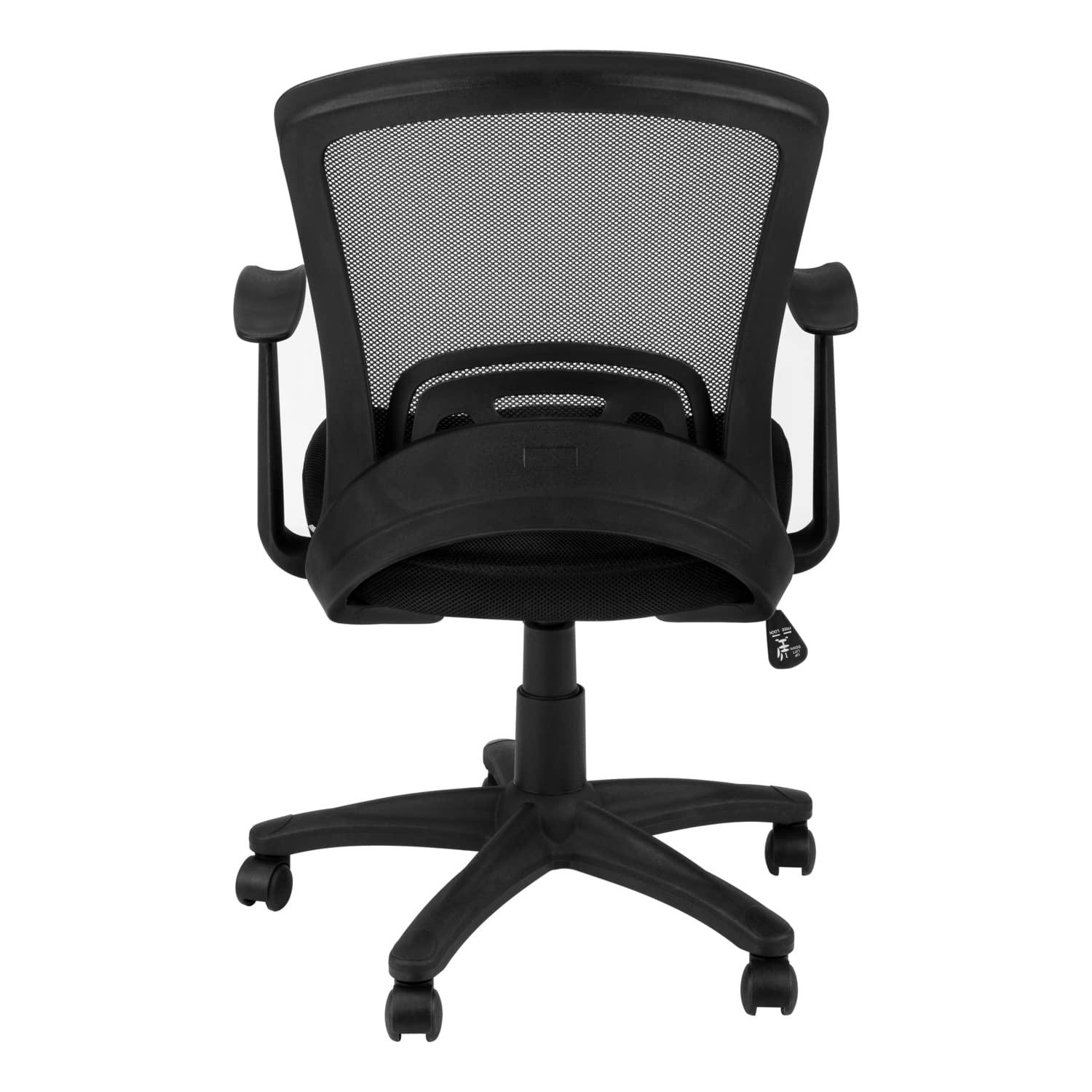 Monarch Specialties Office Chair, Swivel, Ergonomic, Armrests, Computer Desk, Work, Black Mesh