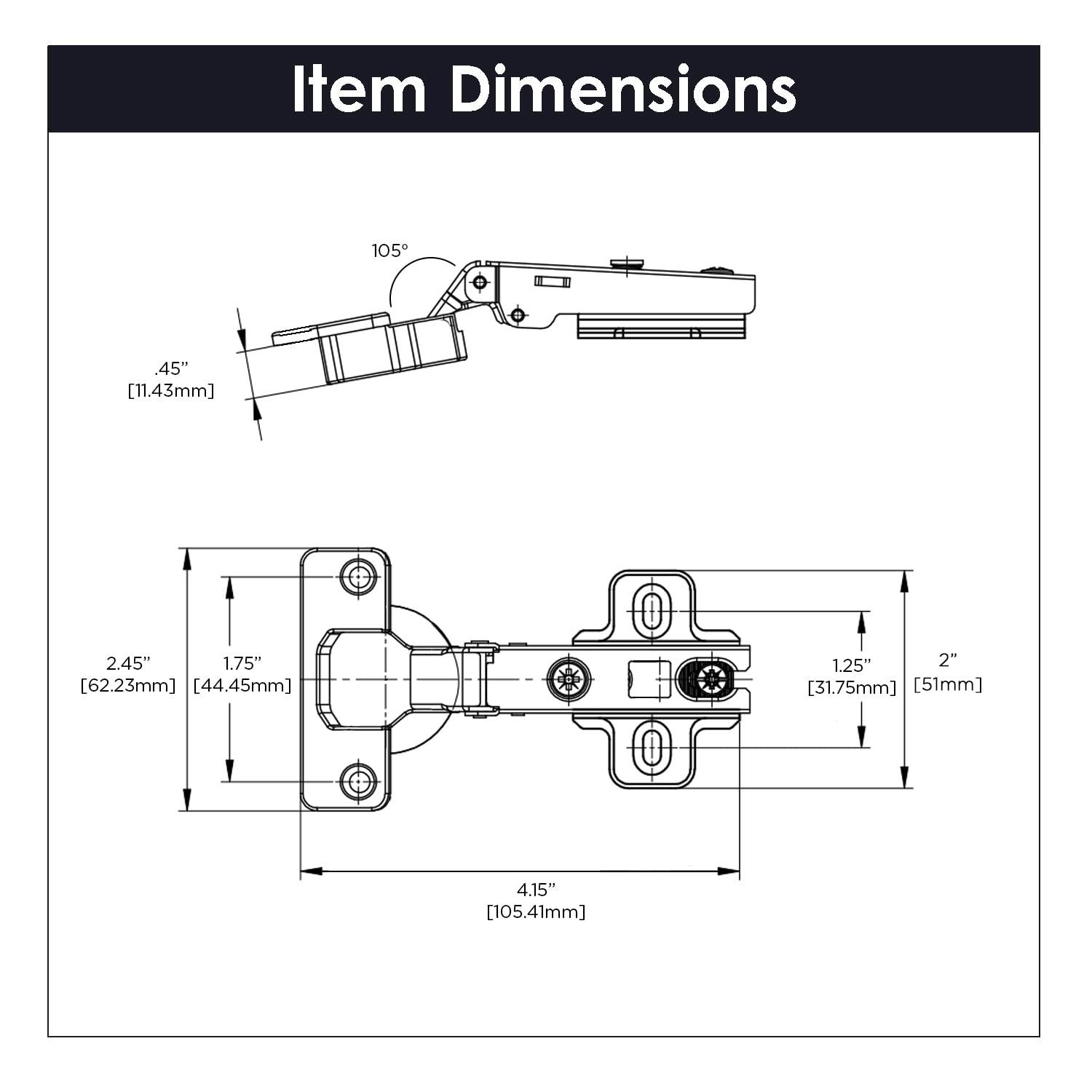 Invisible/Concealed Single Door Hinge