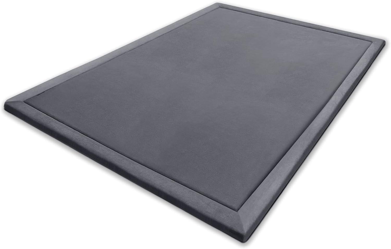 Microdry Memory Foam Luxury Area Rug, 4' x 6', Dark Gray