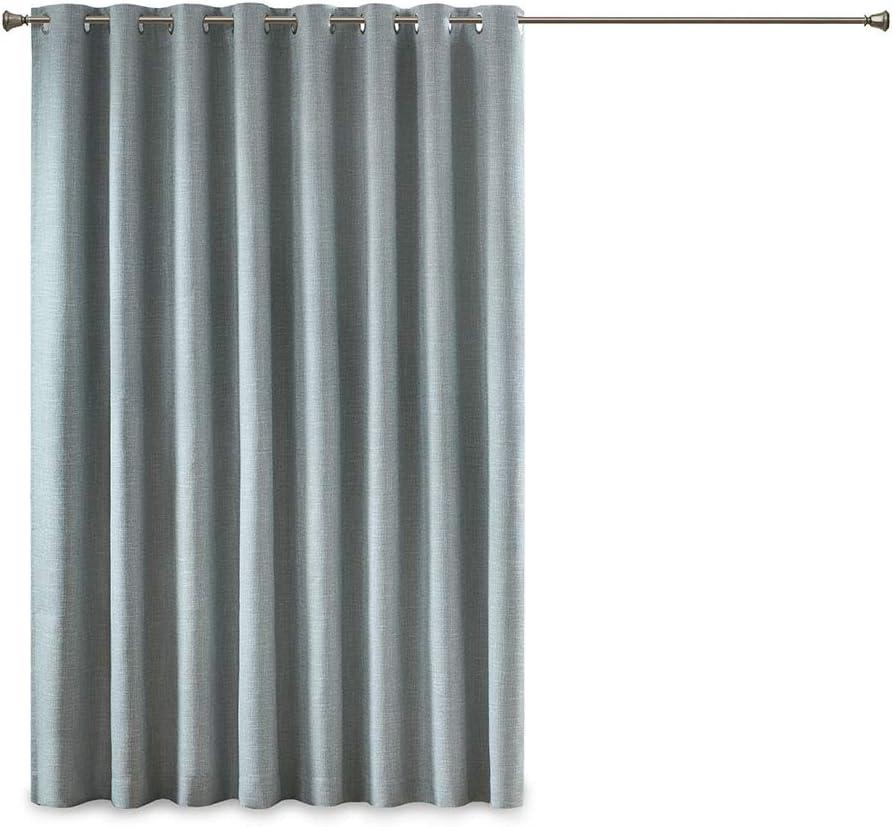 Madison Park Maya Printed Heathered Blackout Grommet Top Single Curtain Panel