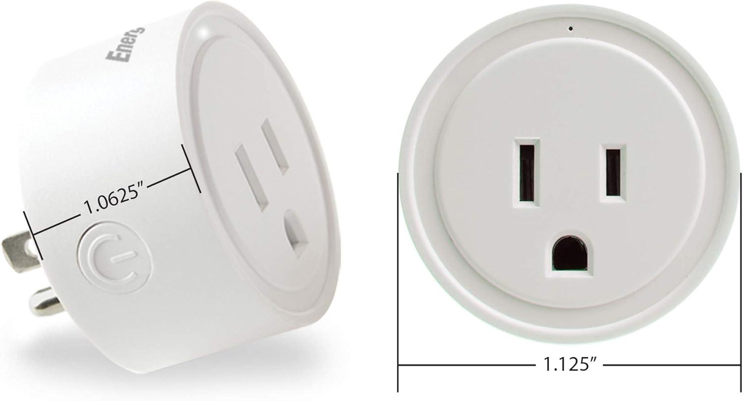 Energizer Smart Wi-Fi 15 Amp Wall Outlet Plug, Voice Control, Remote Access, Mobile App