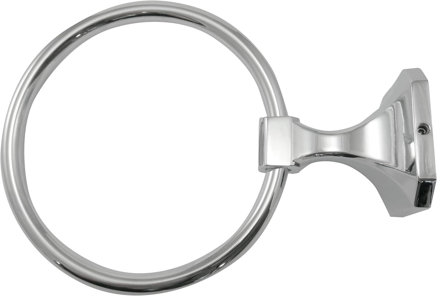 Polished Chrome Wall Mounted Towel Ring