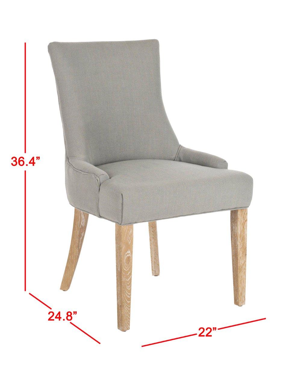 Lester 19" H Dining Chair (Set of 2) - MCR4709 - Granite - Safavieh Couture
