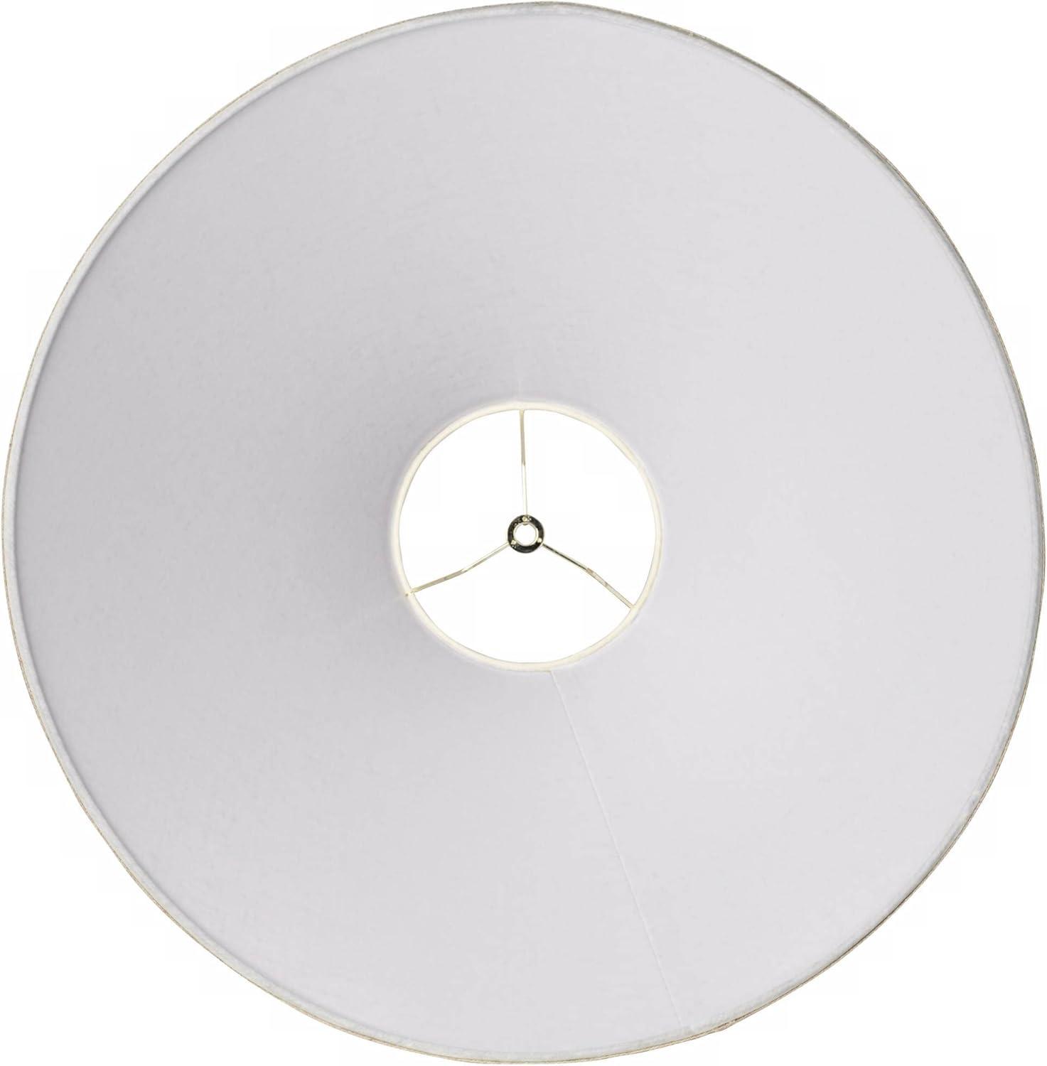 Springcrest Empire Lamp Shade Fine Burlap Large 6" Top x 21" Bottom x 13.5" High Spider Fitting with Replacement Harp and Finial