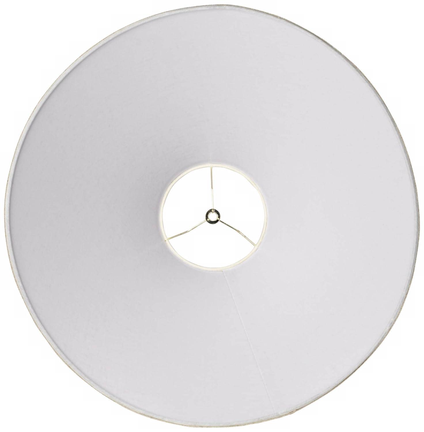 Springcrest Empire Lamp Shade Fine Burlap Large 6" Top x 21" Bottom x 13.5" High Spider Fitting with Replacement Harp and Finial