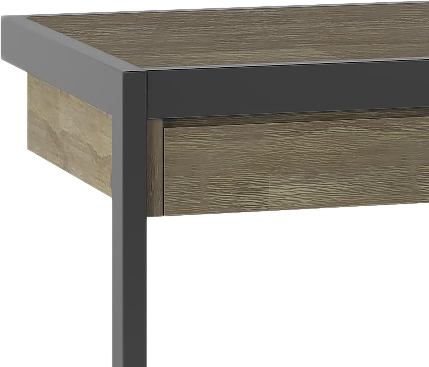 Simpli Home Erina SOLID ACACIA WOOD 60" Desk in Distressed Gray