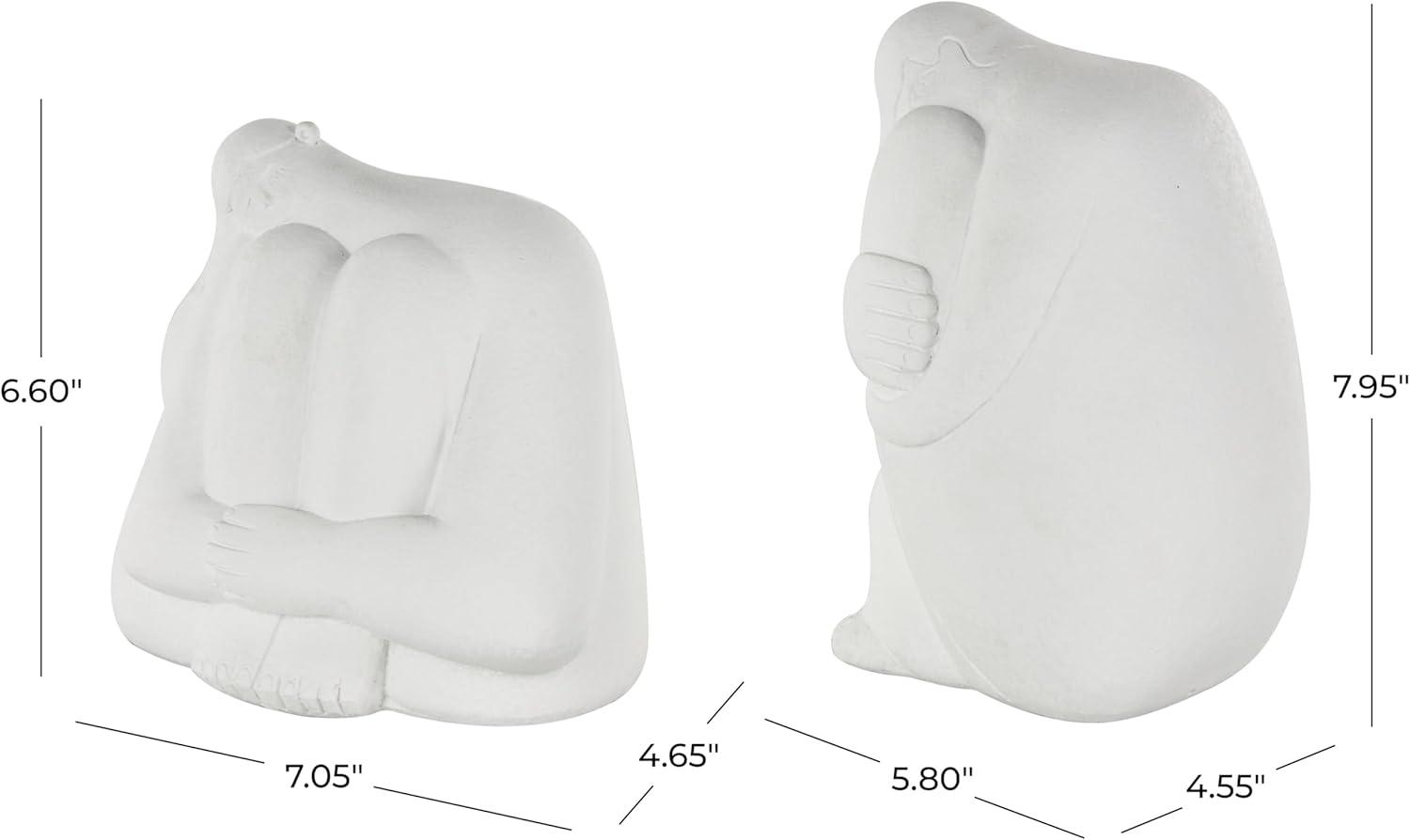 Brayden Studio® Buncie Ceramic Nesting Family People Decorative Cream Sculpture Set