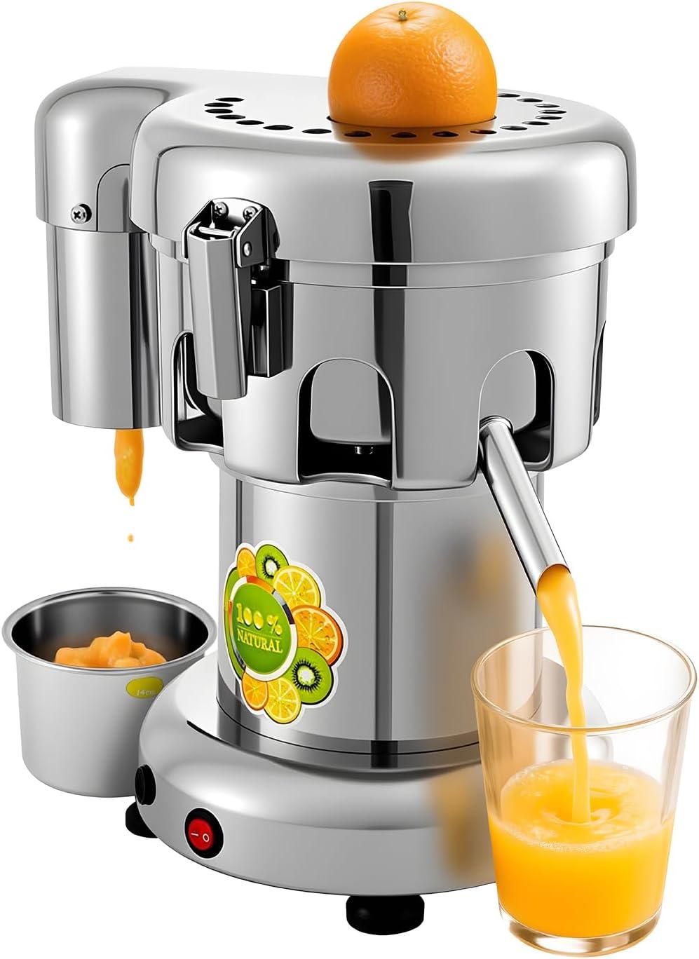 VBENLEM Commercial Juice Extractor Heavy Duty Juicer Aluminum Casting and Stainless Steel Constructed Centrifugal Juice Extractor Juicing both Fruit and Vegetable