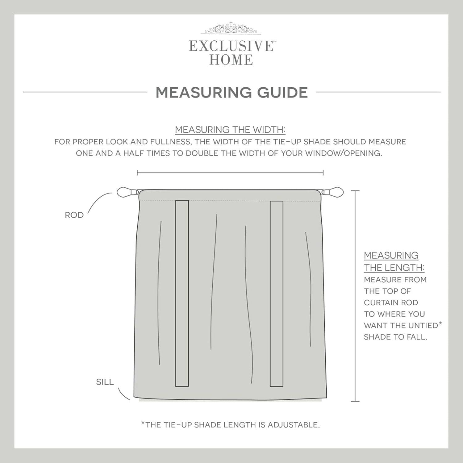 Amalgamated Textiles Exclusive Home Loha Light Filtering Rod Pocket Tie Up Shade