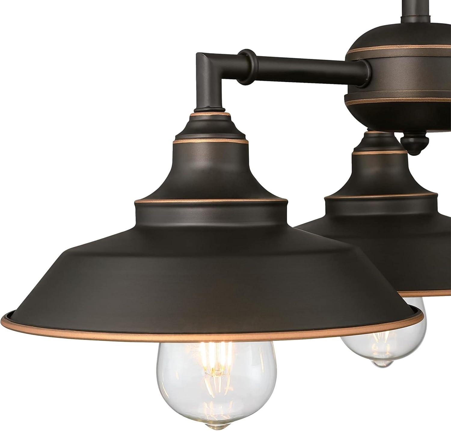 Westinghouse Westinghouse Lighting 6129200 Iron Hill Vintage-Style Three Light Indoor Chandelier/Semi-Flush Mount Ceiling Fixture, Oil-Rubbed Bronze Finish with Highlights