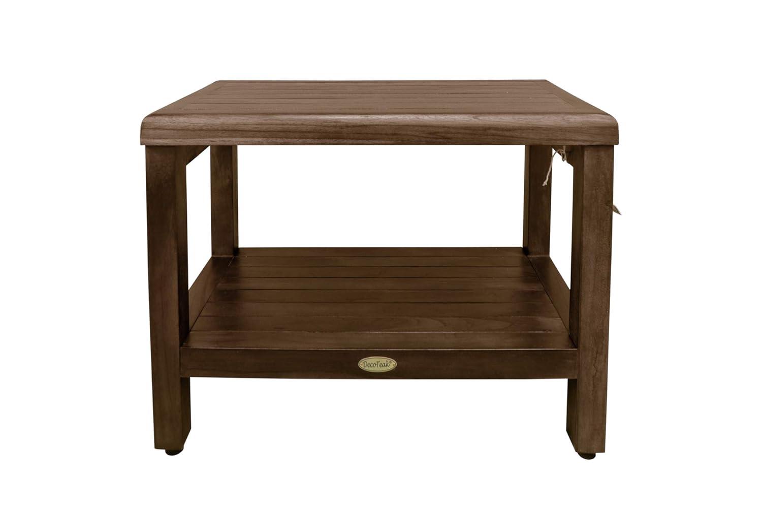 Decoteak Eleganto, Teak Shower Bench, Teak Wood Shower Bench, Teak Shower Bench, Teak Shower Stool