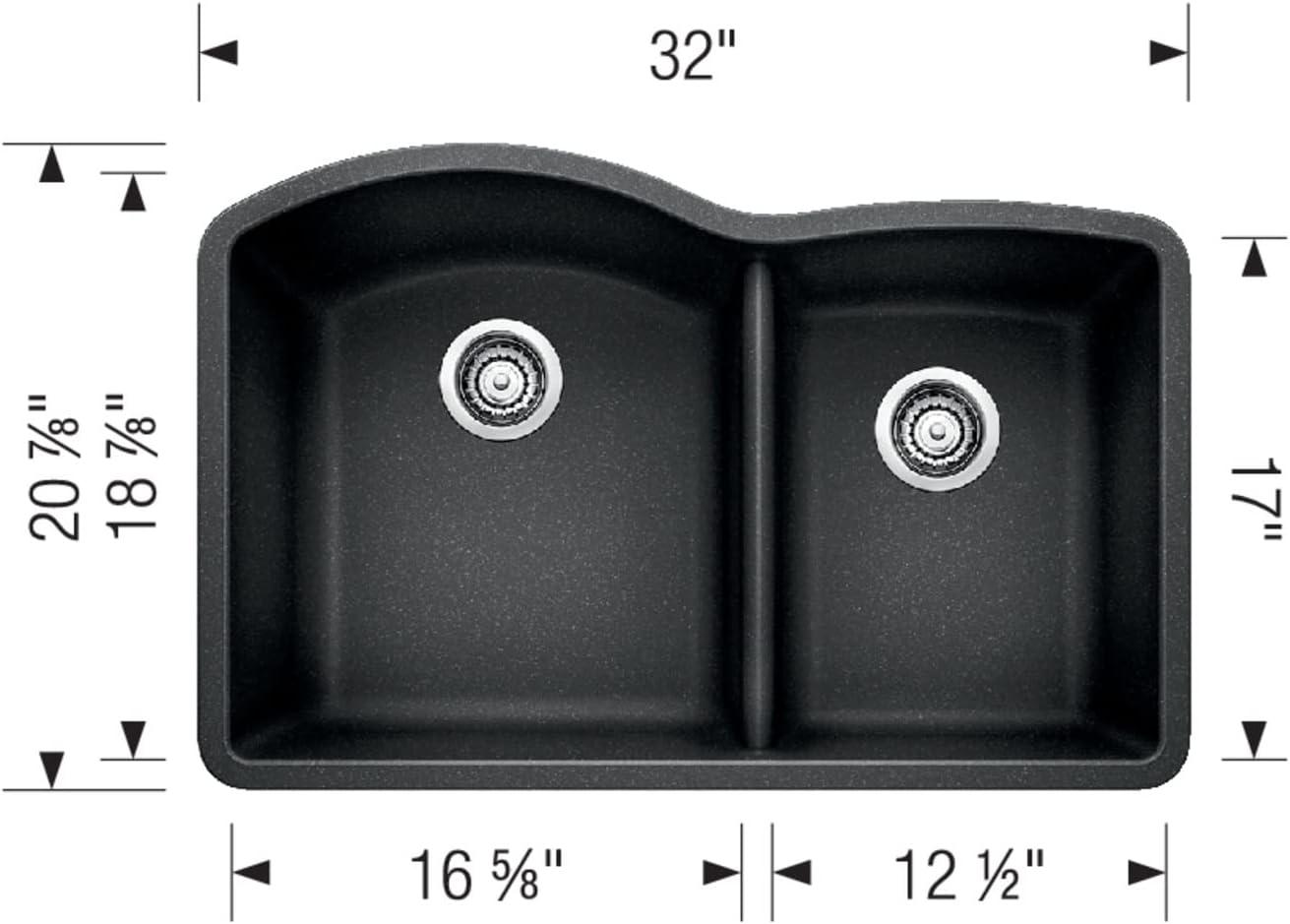 Diamond SILGRANIT 15" L x 15" W Drop-in/Undermount Bar Sink