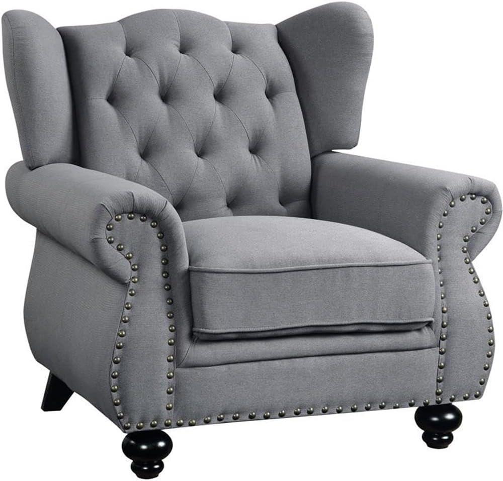 ACM-53282 - ACME Hannes Chair, Gray Fabric