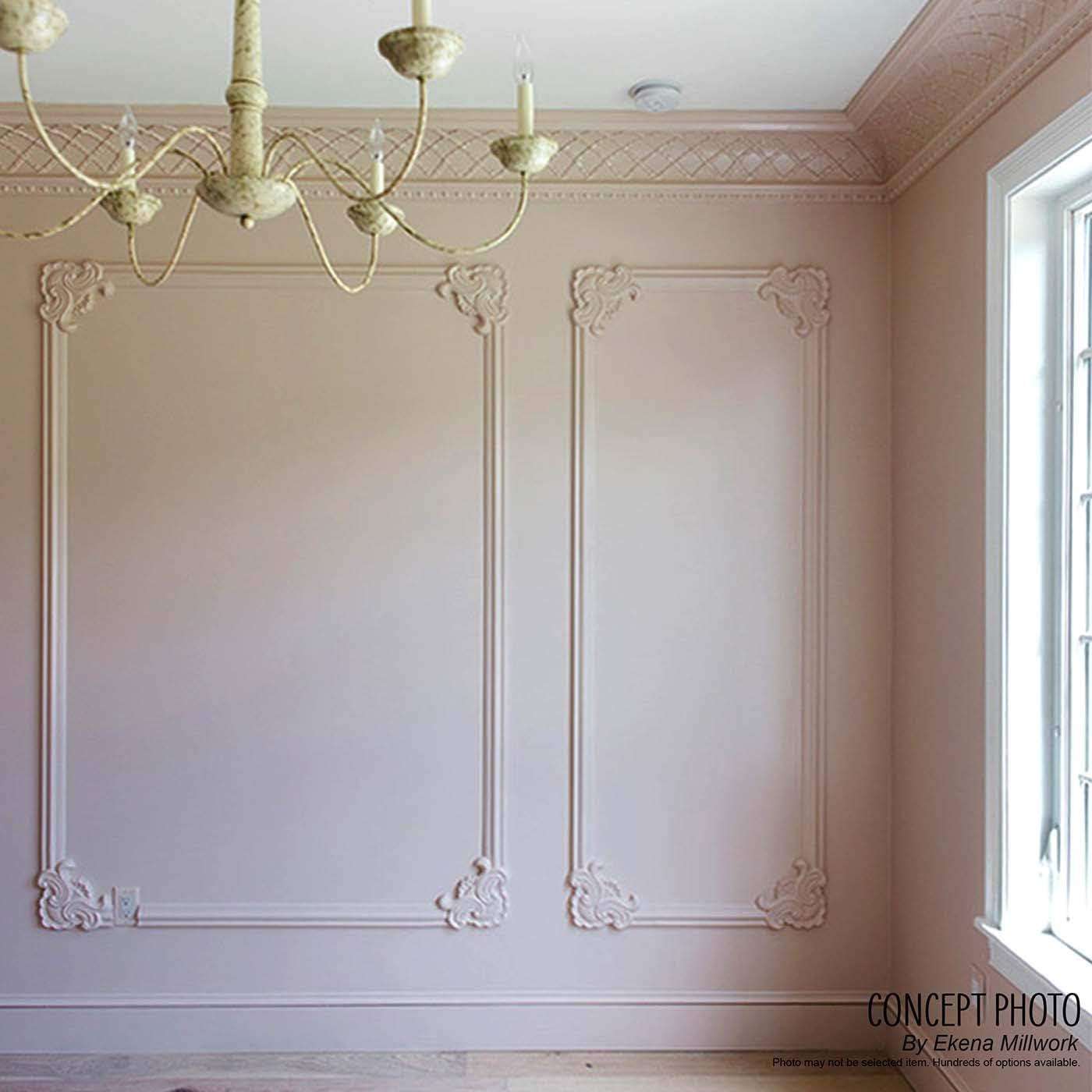 Gray Primed Polyurethane Seville Panel Moulding Corner