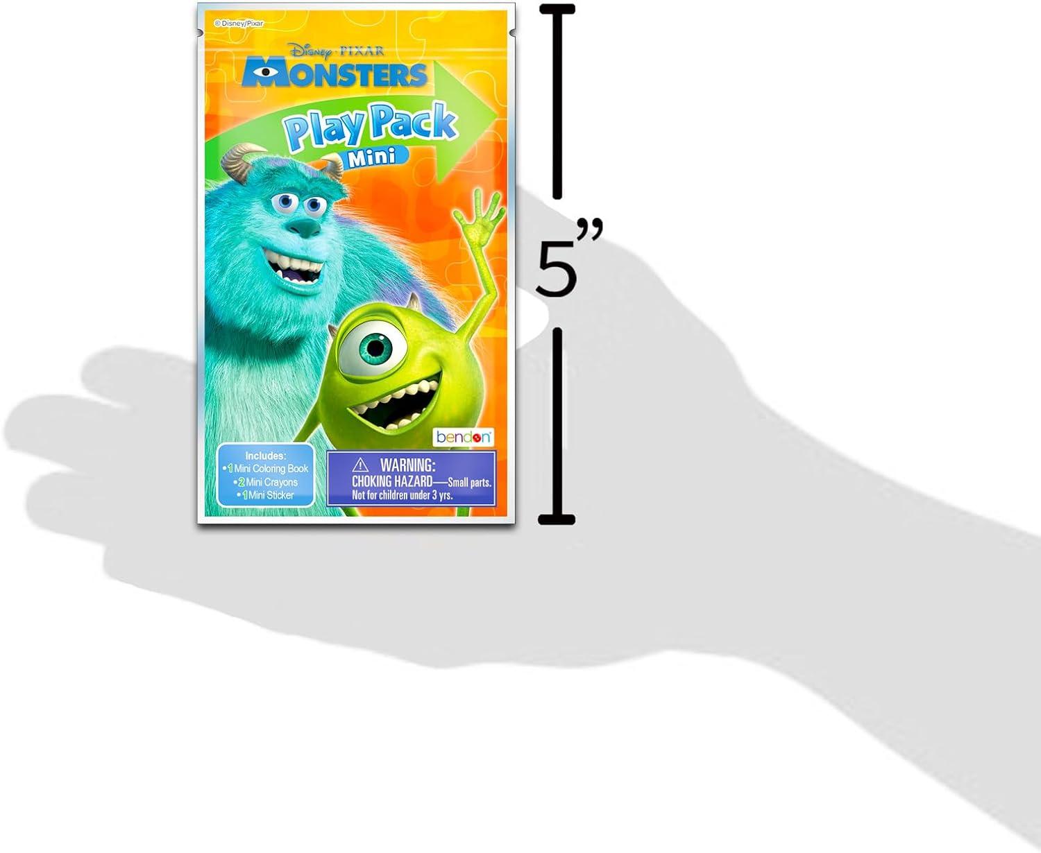 Disney Monsters Inc Birthday Party Favors Set - Bundle with 24 Monsters Inc Play Packs | Mini Coloring Books for Goodie Bags (Pixar Monsters University Party Supplies)