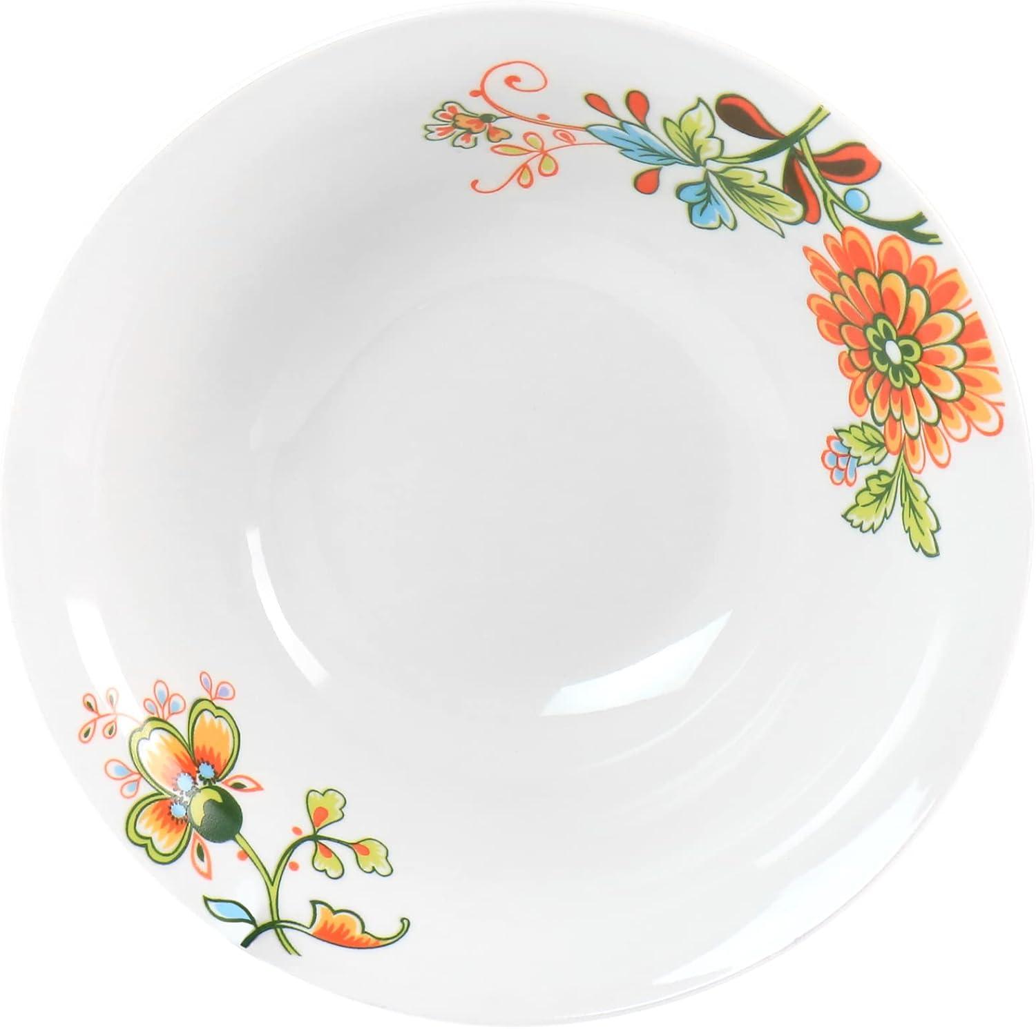 Spring Bloom 16-Piece Floral Porcelain Dinnerware Set