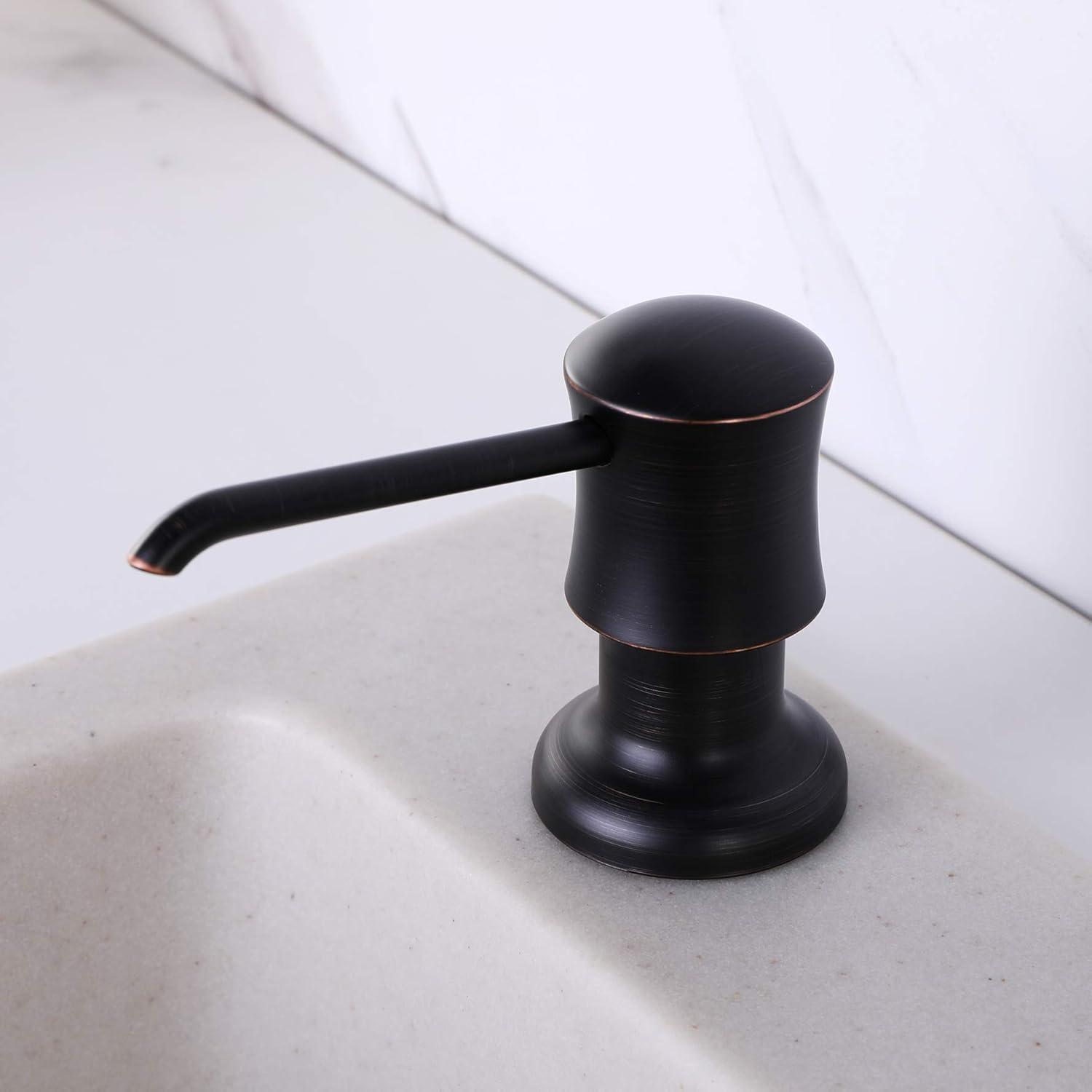 Oil Rubbed Bronze Cylindrical Kitchen Sink Soap Dispenser