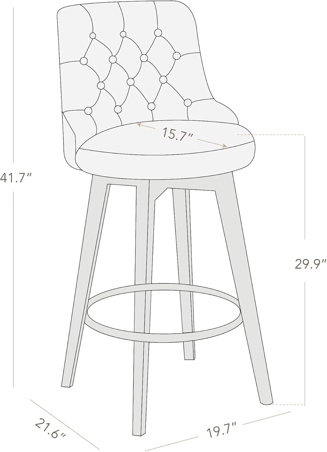 Arjean Swivel Upholstered Counter Stool with Metal Frame