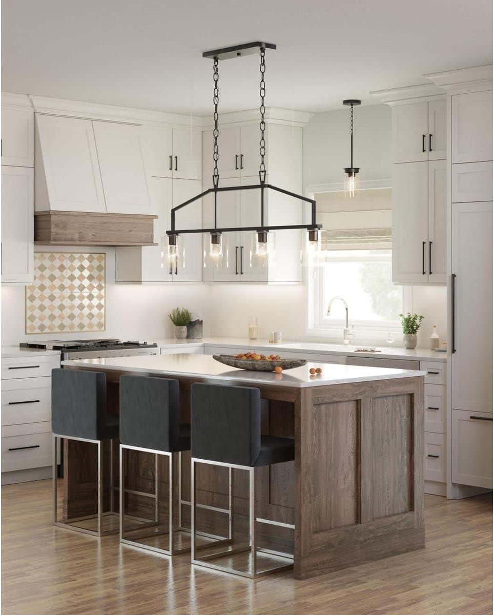 Progress Lighting, Kellwyn Collection, 1-Light Mini-Pendant, Matte Black, Clear Glass Shade