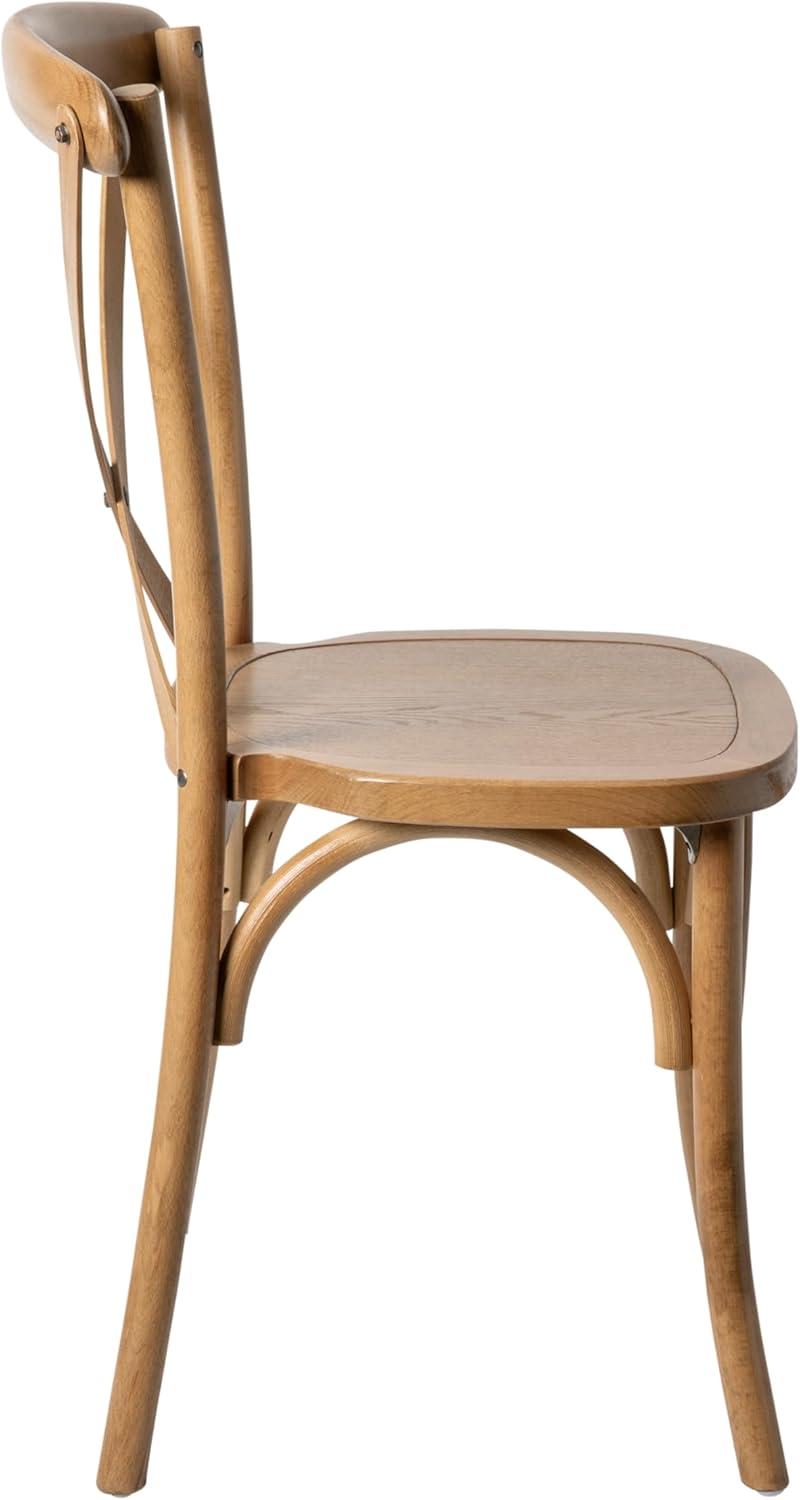 Merrick Lane Bardstown X-Back Bistro Style Wooden High Back Dining Chair