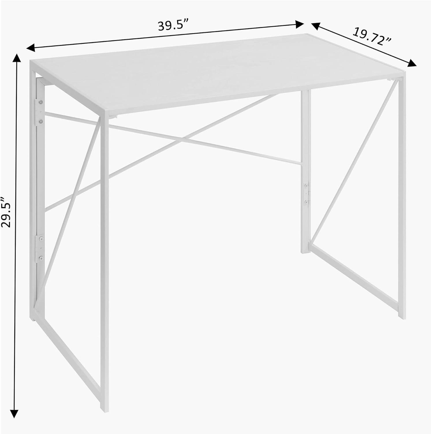 Convenience Concepts 29.50" Tall Xtra Folding Desk, White/White, All Ages