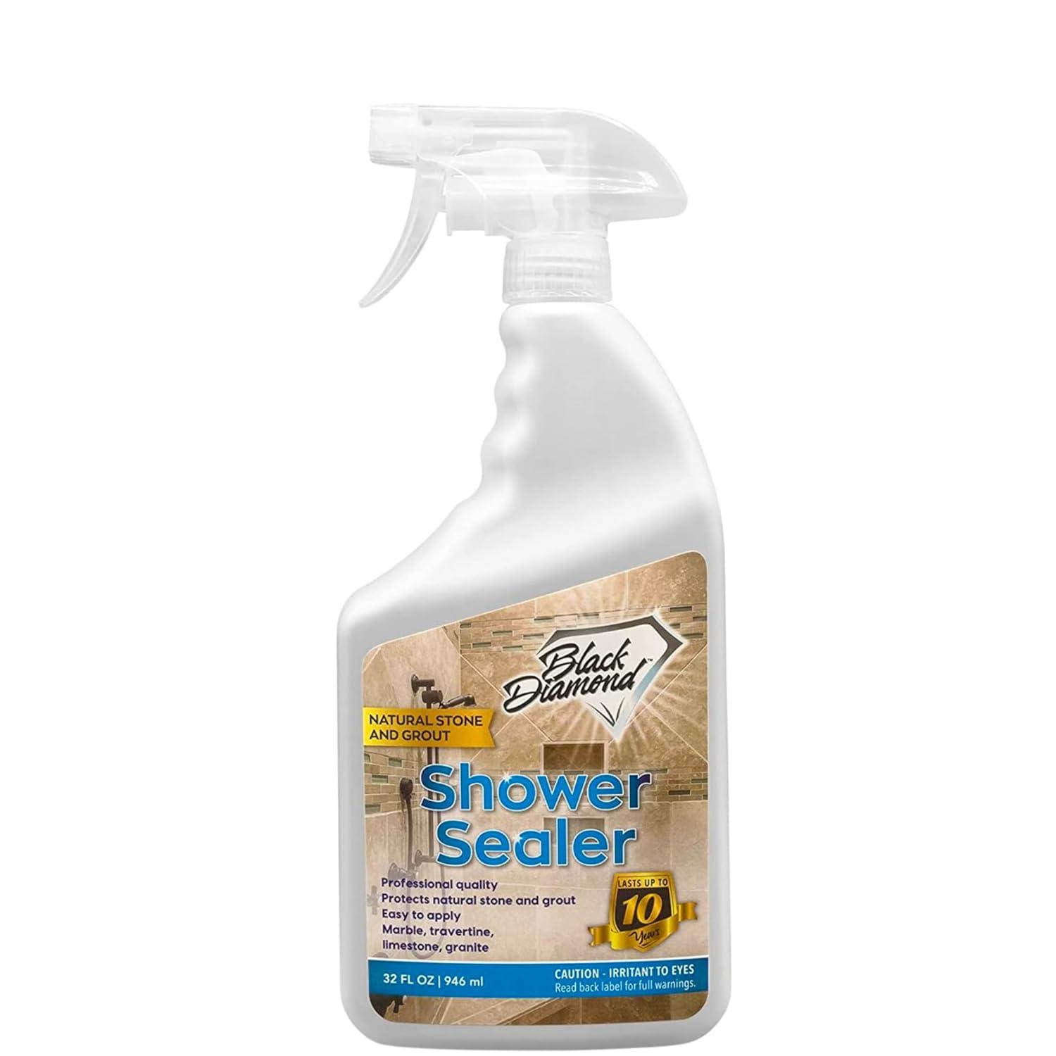 Natural Stone and Grout Penetrating Shower Sealer. Marble, Granite Travertine, Limestone. Protects Making Them Easy to Clean. Works Also on Grout in Tile, Ceramic, and Porcelain. 32oz.
