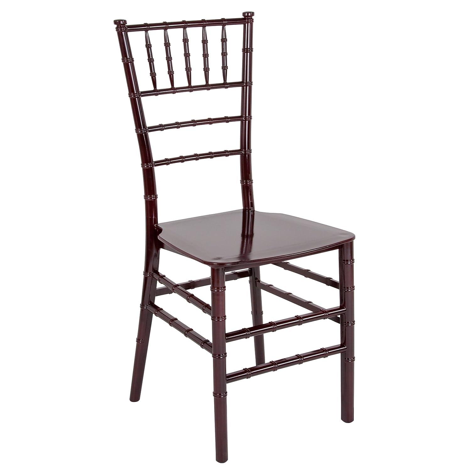 Flash Furniture 2 Pk. HERCULES Series Mahogany Resin Stacking Chiavari Chair