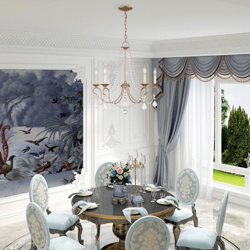 Livex Lighting Pennington 5 - Light Chandelier in  Antique Silver Leaf