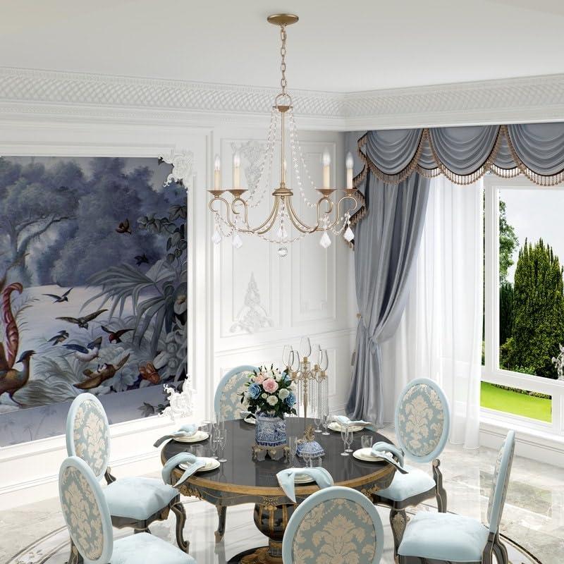 Livex Lighting Pennington 5 - Light Chandelier in  Antique Silver Leaf