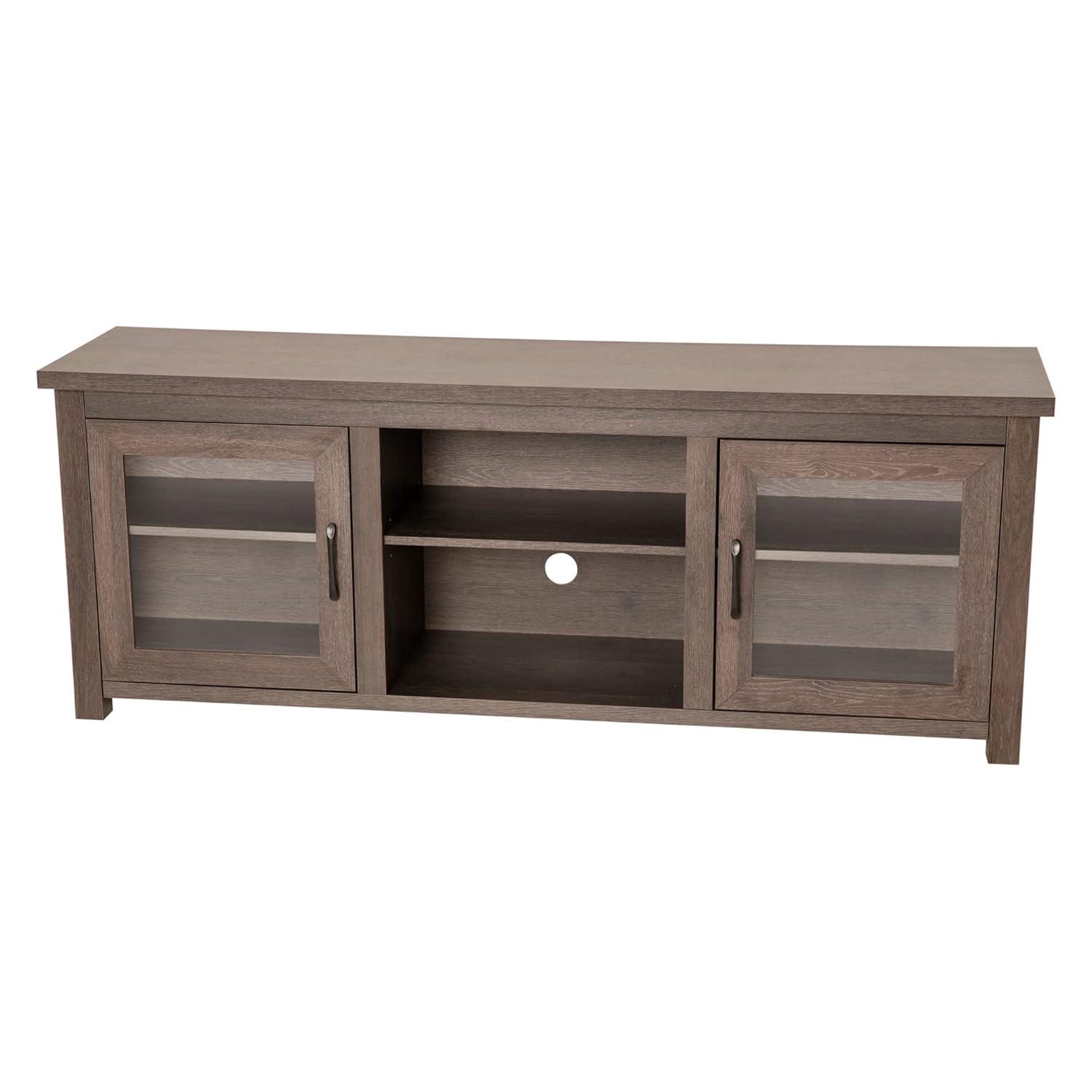 Flash Furniture Hatteras Classic TV Stand for up to 80" TVs with Glass Fronted Doors