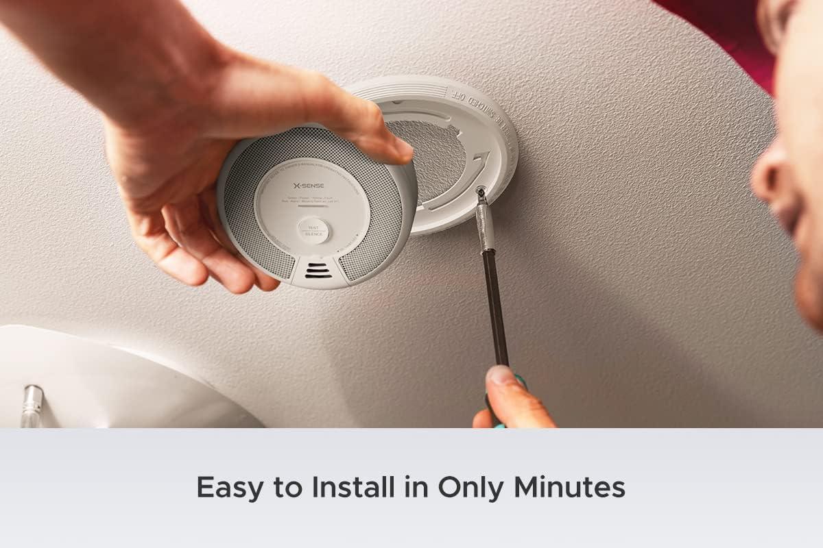 X-Sense Wireless Interconnected Combination Smoke and Carbon Monoxide Detector, 10-Year Battery Powered Fire and CO Alarm, SC06-W, Pack of 1