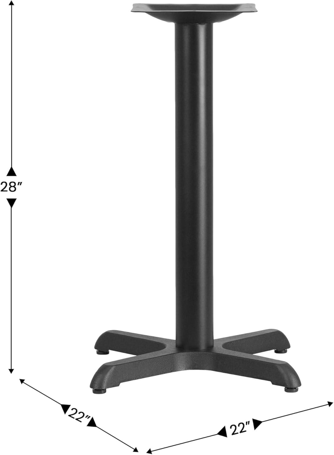 Flash Furniture Beverly Restaurant Table X-Base with 3" Dia. Table Height Column