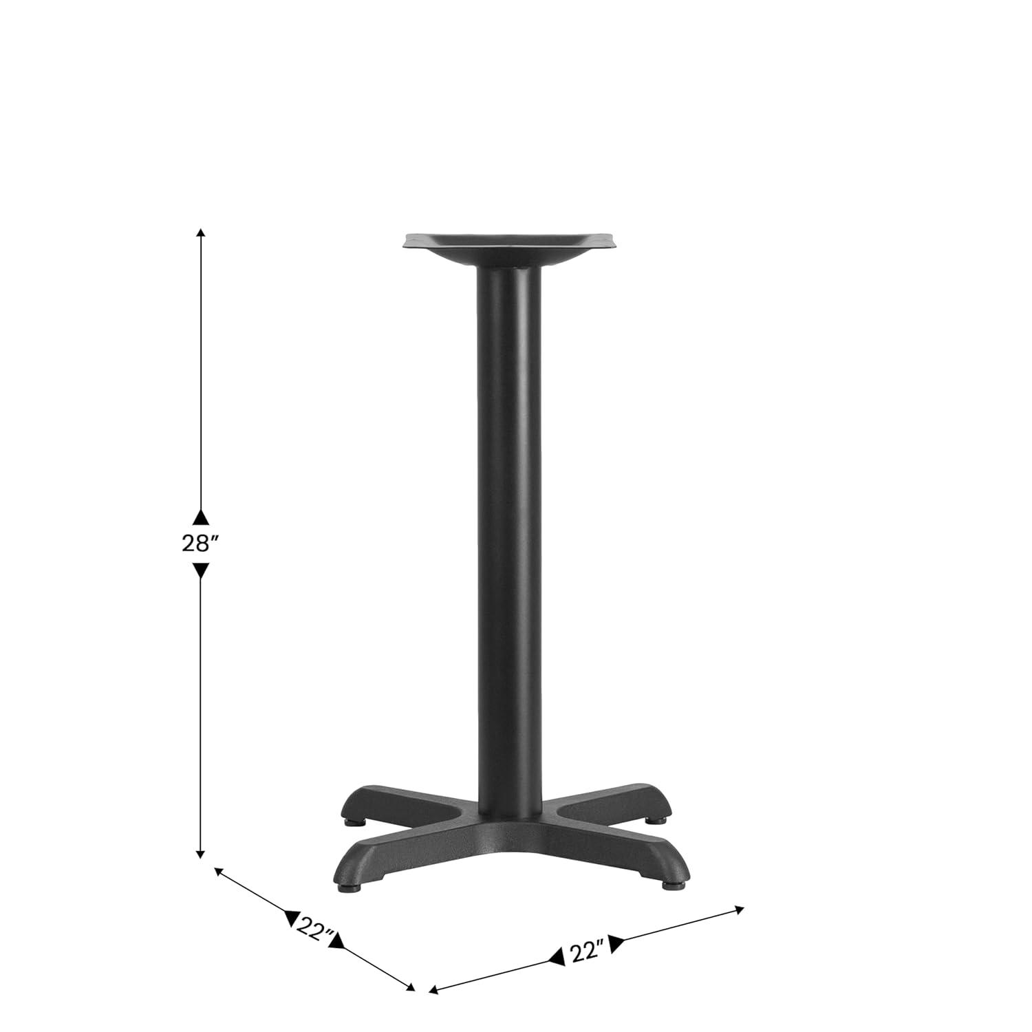 Flash Furniture Beverly Restaurant Table X-Base with 3" Dia. Table Height Column