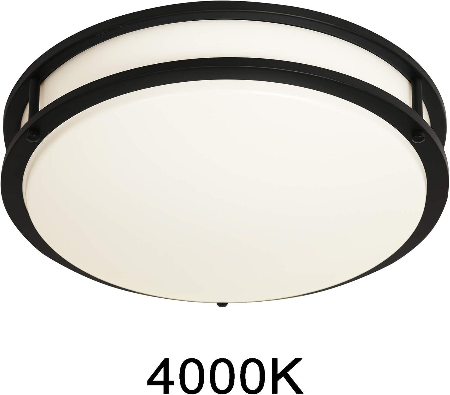 12-Inch Oil Rubbed Bronze LED Flush Mount Ceiling Light