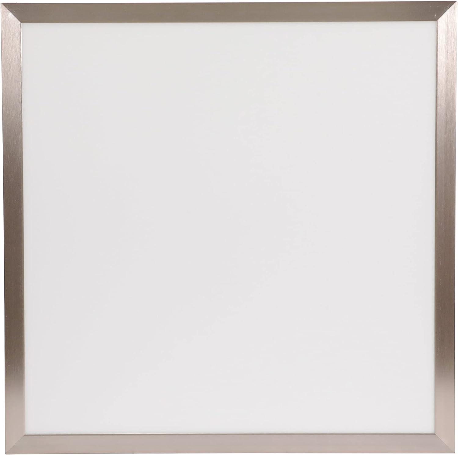 Good Earth Lighting Flat Panel 24-inch Ceiling Fixture - Nickel, Dimmable, 3800 Lumens, 5-White Selectable Color Changing Temperature, Suitable for Damp Locations, 50,000 Hour Rated Lamp Life