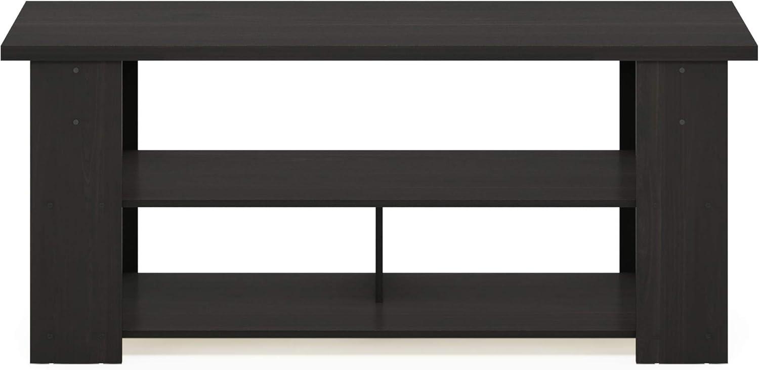Furinno TV Stand Entertainment Media Center Console For TV's up to 55" w/Open Storage Shelves,Espresso
