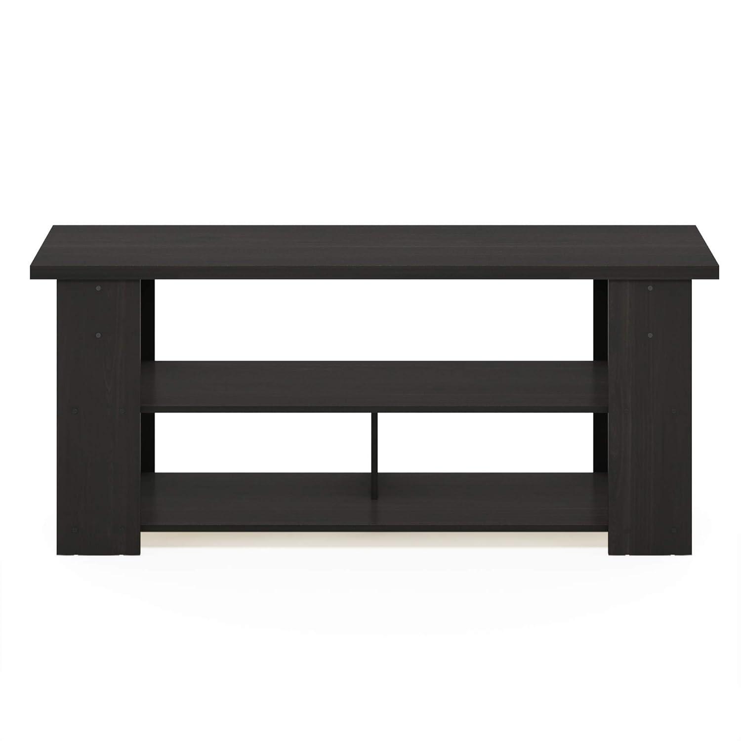 Furinno TV Stand Entertainment Media Center Console For TV's up to 55" w/Open Storage Shelves,Espresso