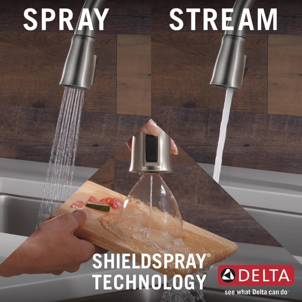 Ophelia Pull Down Single Handle Kitchen Faucet , add ShieldSpray to spray options