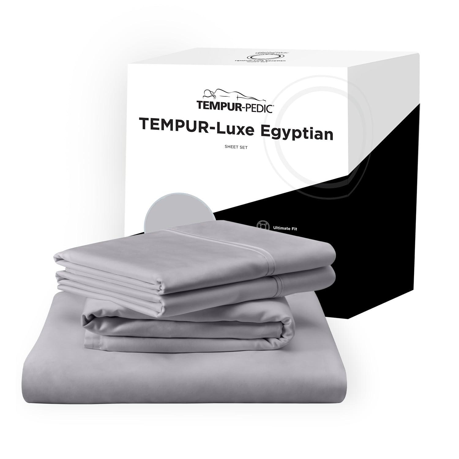 Tempur-Pedic Tempur Luxe Egyptian Cotton Sheet Set Silver Mist - Full, Adult