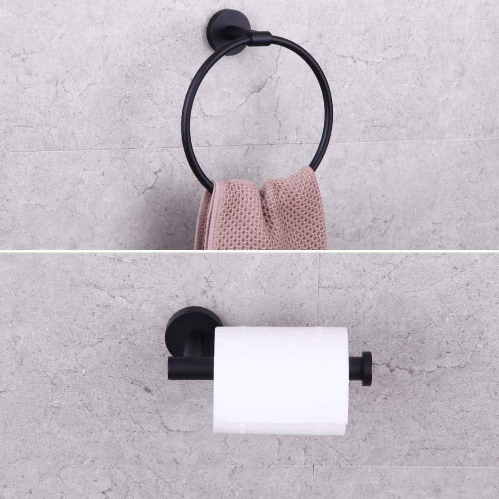 2-Piece Bath Hardware Set With Towel Ring Toilet Paper Holder Toilet Paper Roll Holder