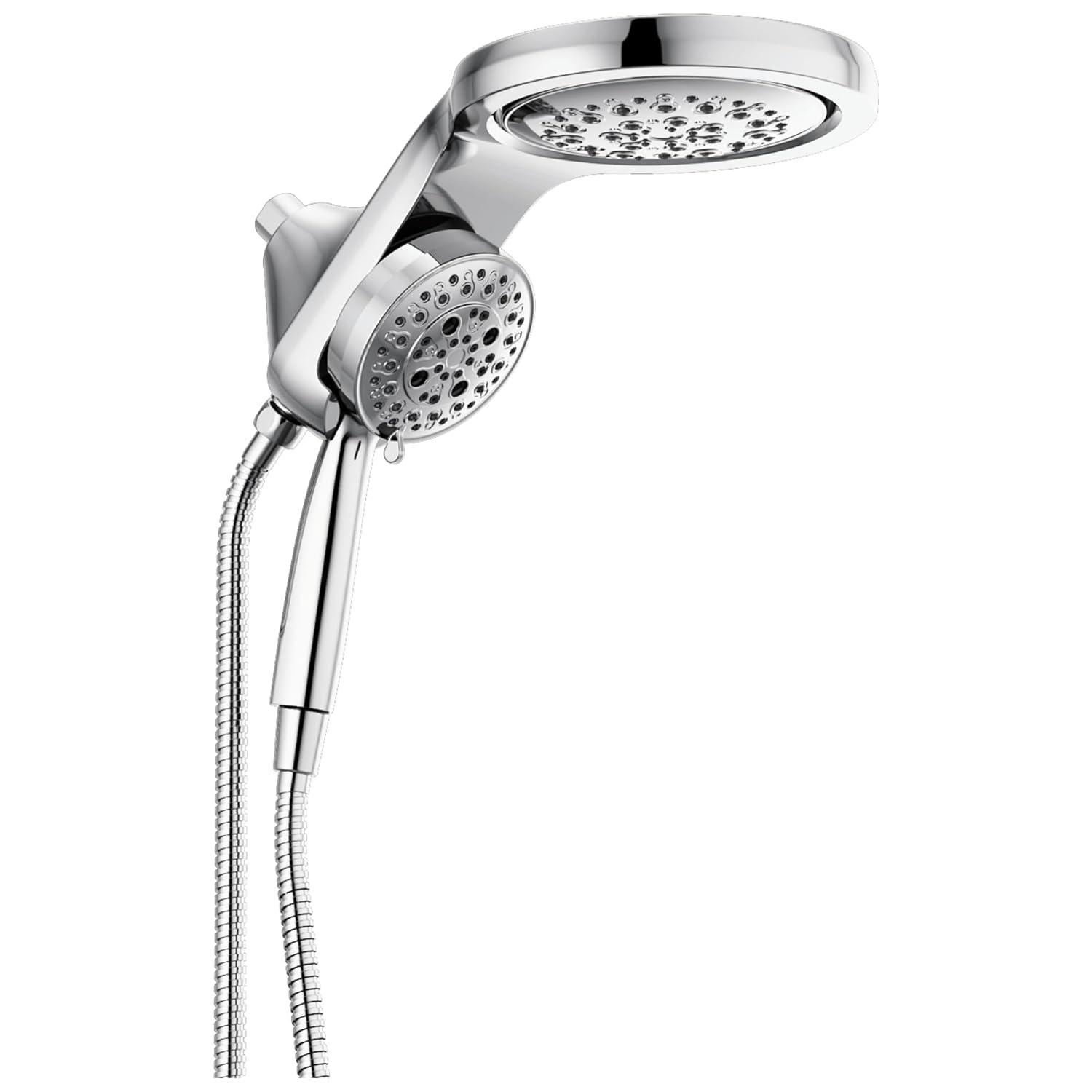 HydraChoice Hydrorain 5 Spray Dual Shower Head and Handheld Shower with H2Okinetic 1.75 GPM