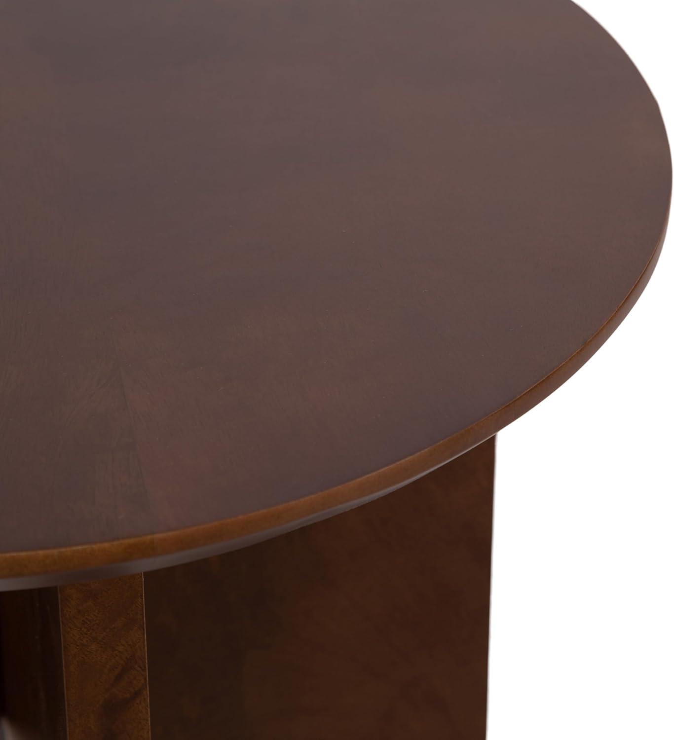 Kate and Laurel Faiza Wood Side Table, 18x18x20, Walnut Brown