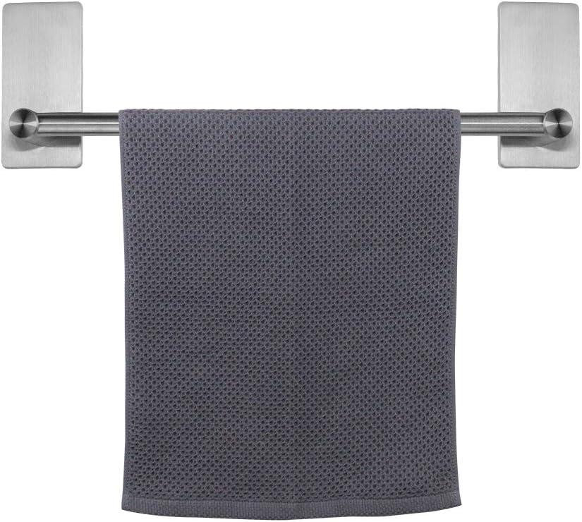 16-Inch Brushed Nickel Stainless Steel Self-Adhesive Towel Bar