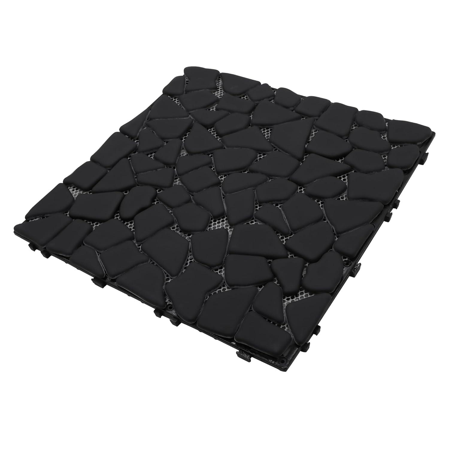 12'' L x 12'' W Stone Interlocking Deck Tile
