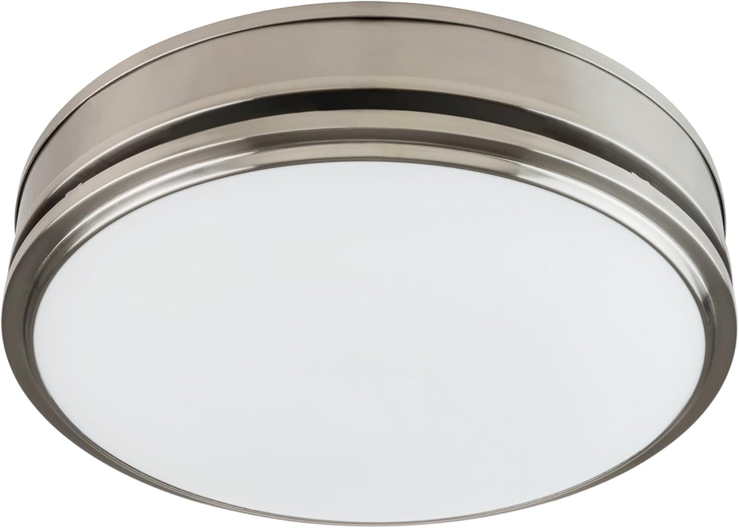 Brushed Nickel Round LED Ceiling Mount Exhaust Fan