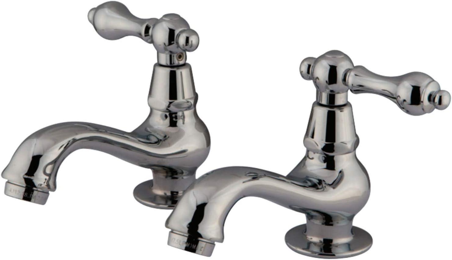 Taiwanese Heritage Polished Chrome Basin Tap Faucet with Lever Handles